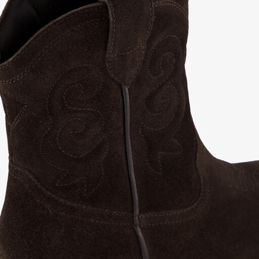 Suède dames western boots bruin