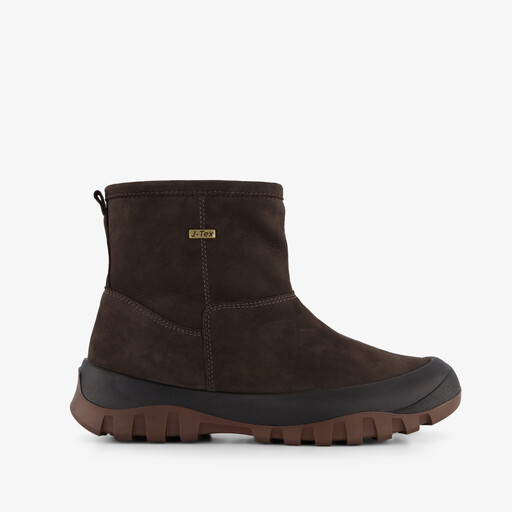 Gevoerde leren dames outdoor boots bruin