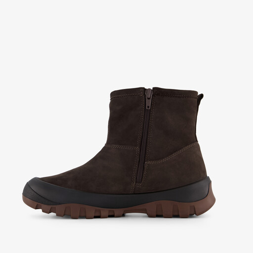 Gevoerde leren dames outdoor boots bruin