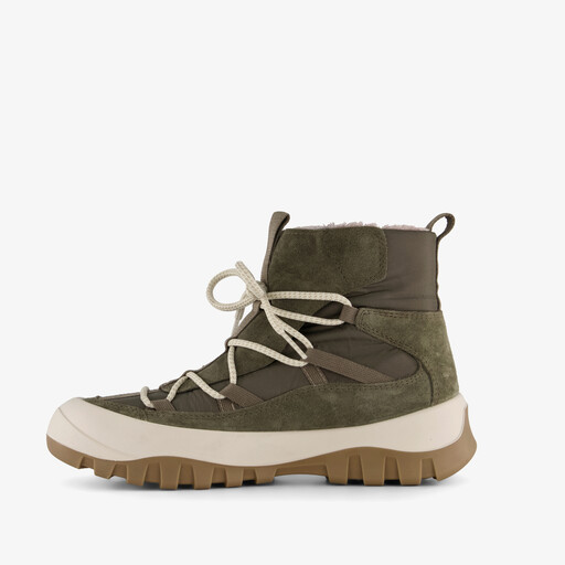 Suède dames veterboots groen