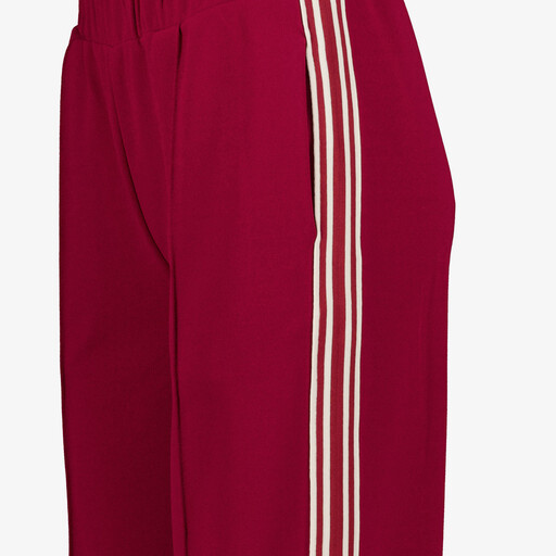Dames wide leg broek met bies rood