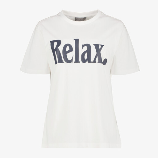 Dames T-shirt met tekstopdruk wit