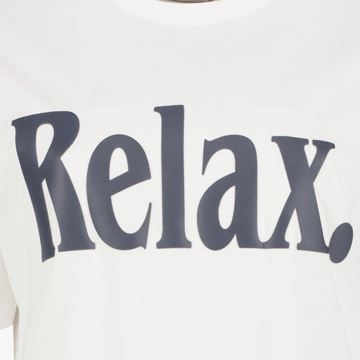Dames T-shirt met tekstopdruk wit