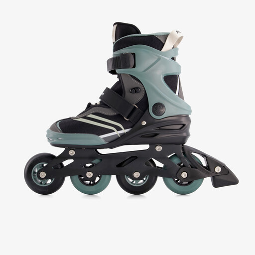 Dames semi-softboot skeelers zwart groen