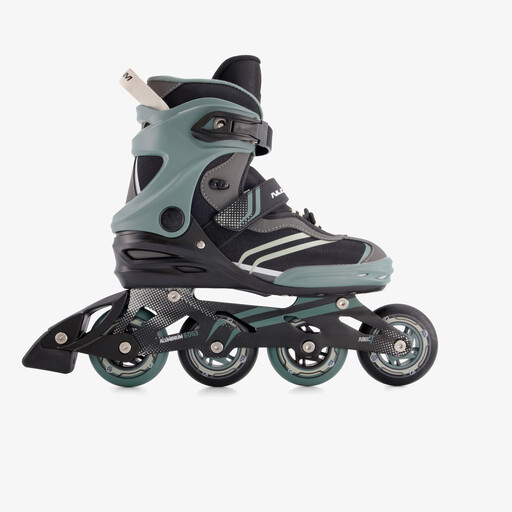Dames semi-softboot skeelers zwart groen