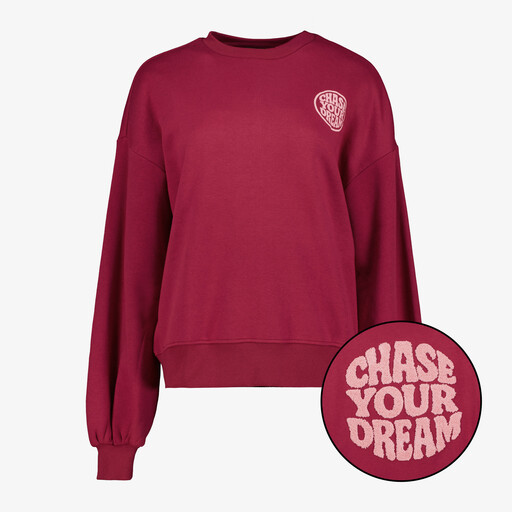Dames trui met opdruk rood