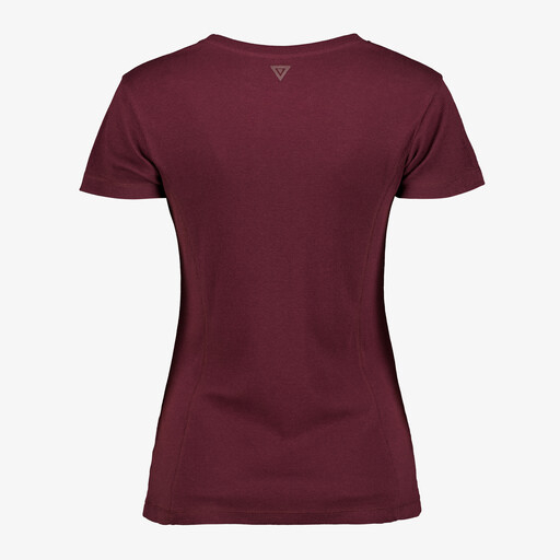 Dames sport T-shirt bordeauxrood