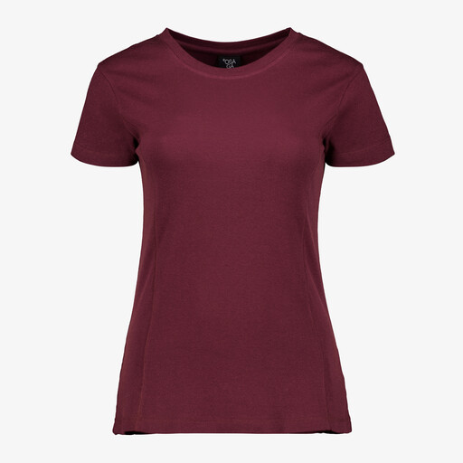 Dames sport T-shirt bordeauxrood