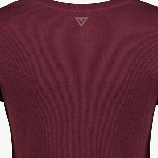 Dames sport T-shirt bordeauxrood