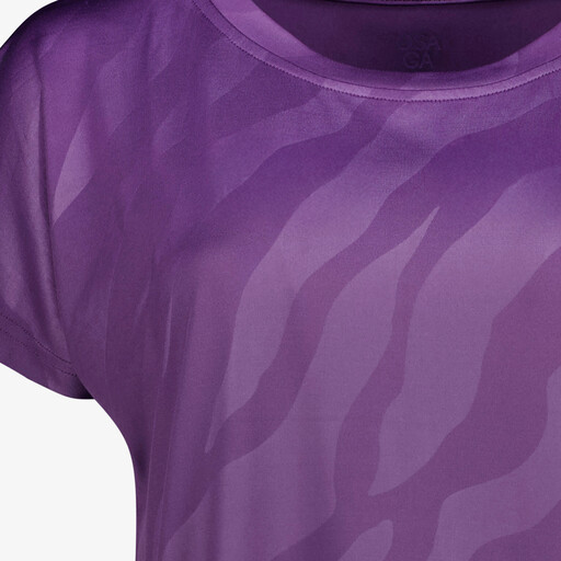 Dames sport T-shirt met print paars