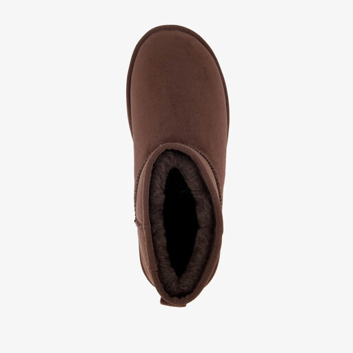 Gevoerde dames boots donkerbruin