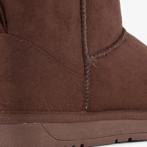 Gevoerde dames boots donkerbruin