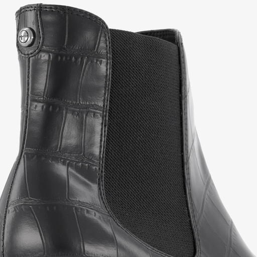 Dames enkellaarsjes mt croco print zwart