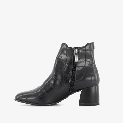 Dames enkellaarsjes mt croco print zwart