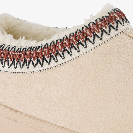 Gevoerde meisjes pantoffels beige