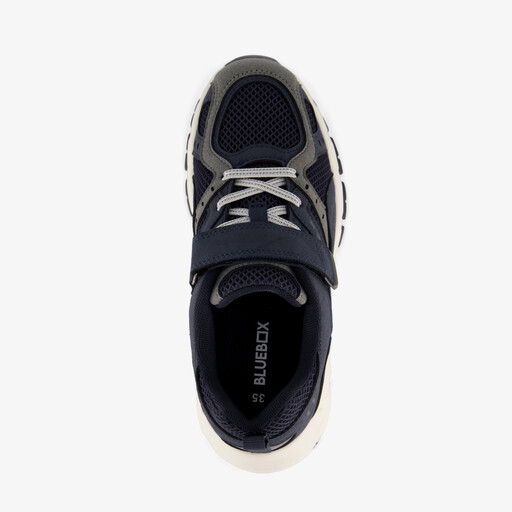 Jongens dad sneakers donkerblauw grijs