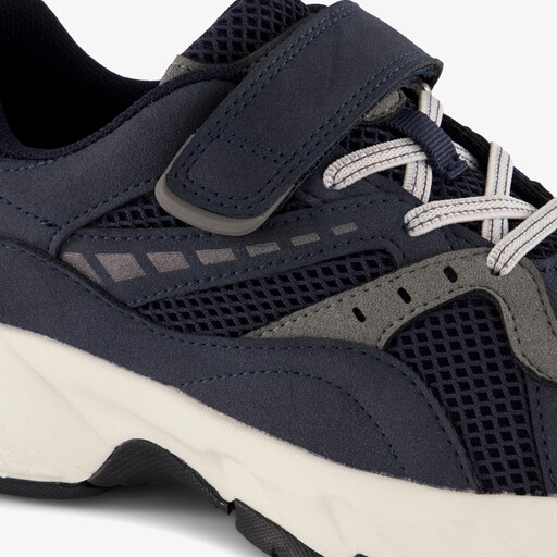 Jongens dad sneakers donkerblauw grijs