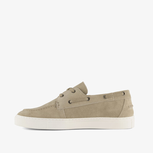 Van Beer leren heren bootschoenen beige