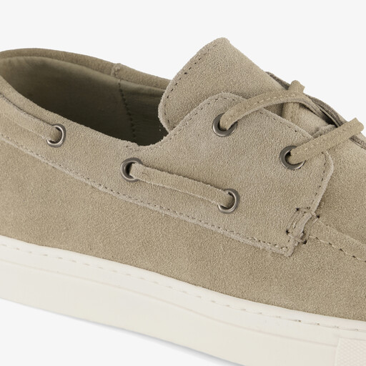 Van Beer leren heren bootschoenen beige