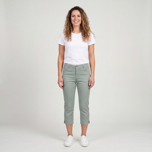 Dames capri broek groen