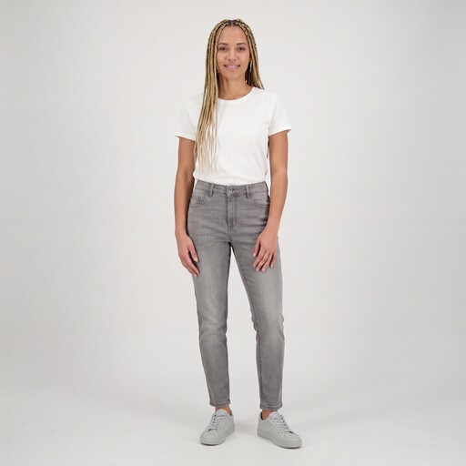 Dames mom jeans grijs