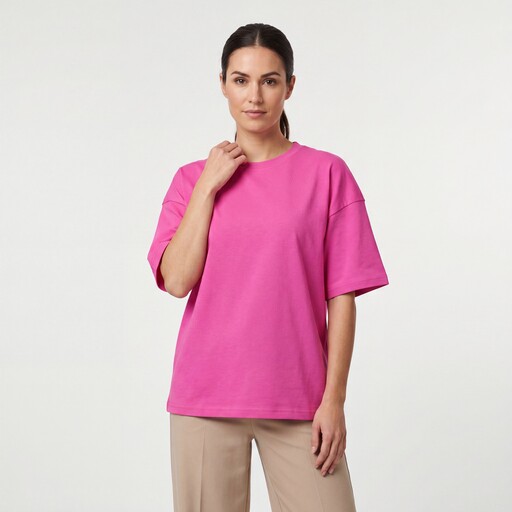 Oversized dames T-shirt roze