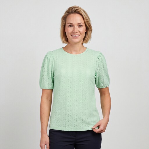 Kanten dames top mintgroen