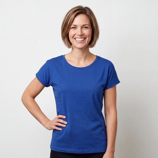 T-shirt dames blauw
