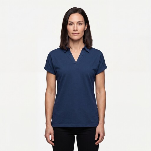 Dames polo blauw