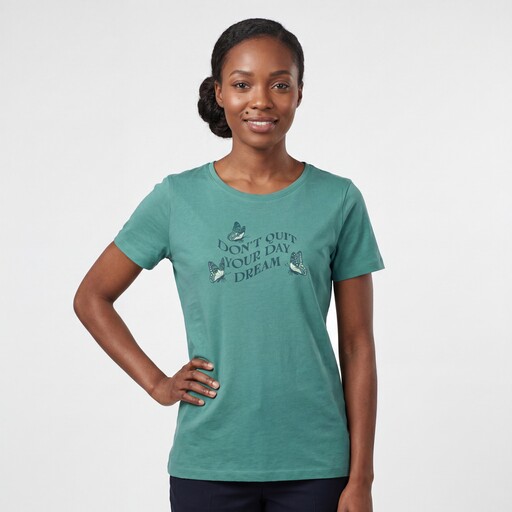 Dames T-shirt met opdruk groen