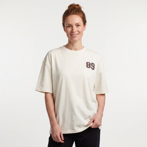 Dames T-shirt met backprint wit