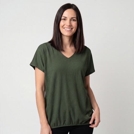 Dames T-shirt donkergroen