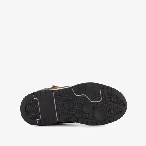 Hoge jongens sneakers bruin groen