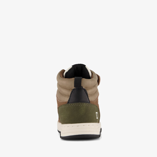 Hoge jongens sneakers bruin groen