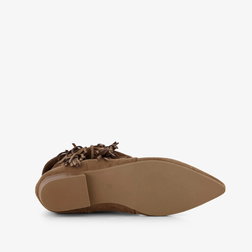 Dames boots met franjes bruin