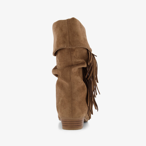 Dames boots met franjes bruin