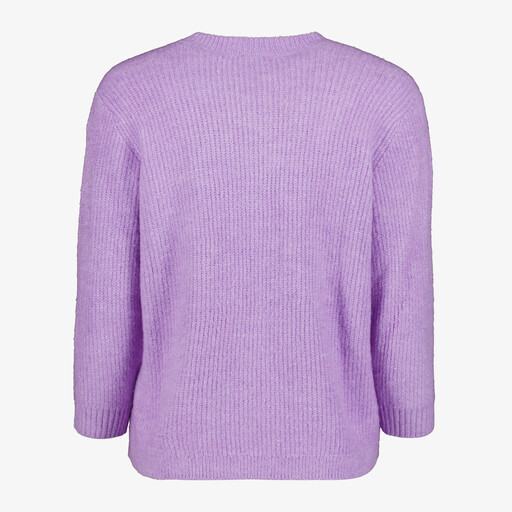 Fijngebreid dames vest lila