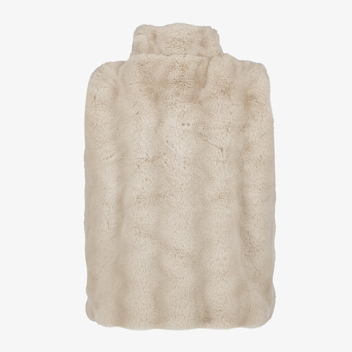 Gilet van imitatiebont beige