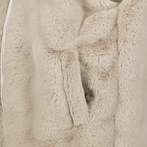 Gilet van imitatiebont beige