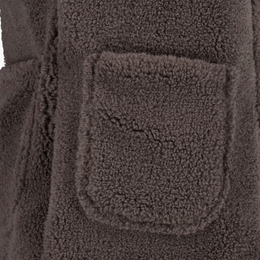 Dames teddy bodywarmer donkerbruin