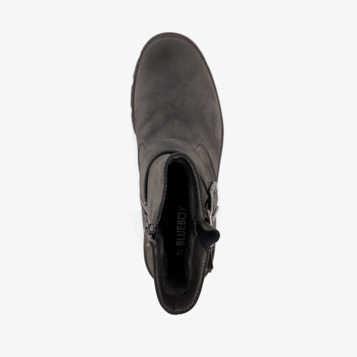 Dames biker boots met hak grijs