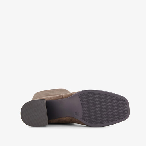 Hoge dames laarzen met hak taupe