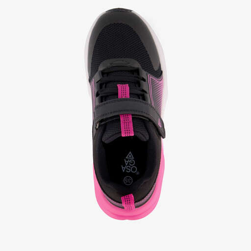 Meisjes sportschoenen zwart roze