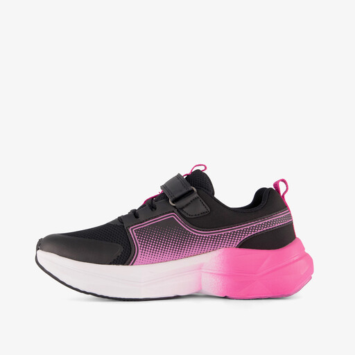 Meisjes sportschoenen zwart roze