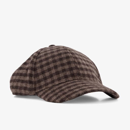 Dames pet geruit bruin