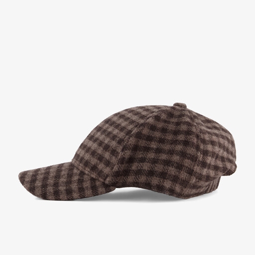 Dames pet geruit bruin