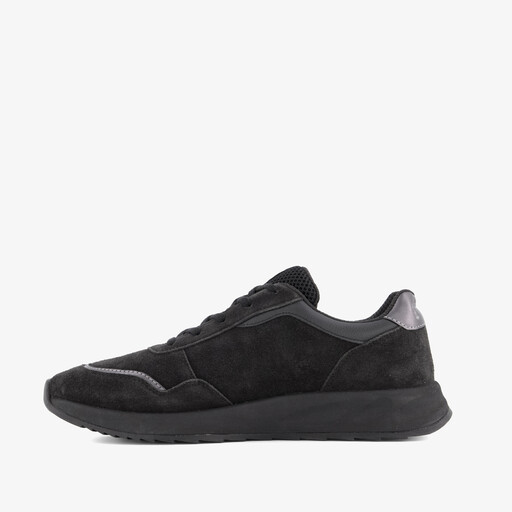 ECCO OTM W Low-Cut suede dames sneakers zwart
