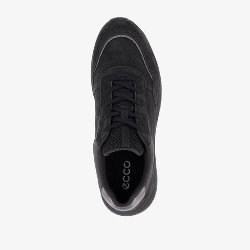 ECCO OTM W Low-Cut suede dames sneakers zwart