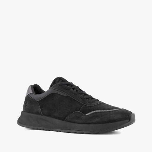 ECCO OTM W Low-Cut suede dames sneakers zwart