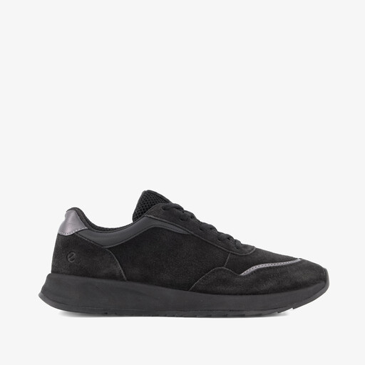 ECCO OTM W Low-Cut suede dames sneakers zwart